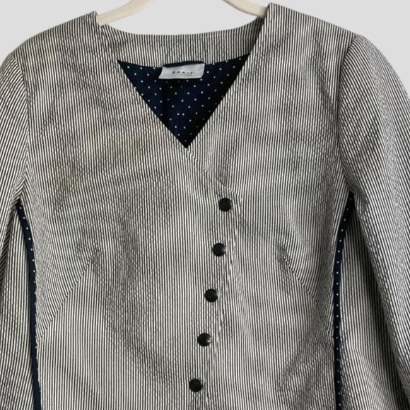 Akris Punto Asymmetrical Jacket Sz. 14 Luxury Designer Swiss Tailored - Picture 4 of 7